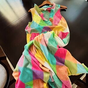 Crown & Ivy Maxi Dress- Large- EUC- worn 3x Madras Plaid